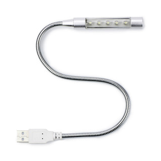 Elastyczna lampka 5 LED na USB do komputera z 25 cm przewodem
